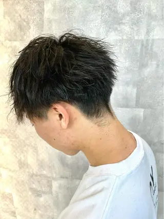 ショート パーマ メンズ 【𝐀𝐬𝐡大森】 石崎竜祐のヘアスタイル