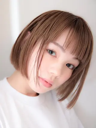 ショート カラー レイヤーカット✂️ 横浜No1♡下鳥翔子のヘアスタイル