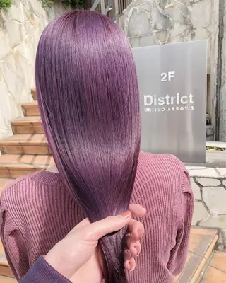 ロング カラー ヘアアレンジ Bob&ハイトーン 専門家CHIHIROのヘアスタイル
