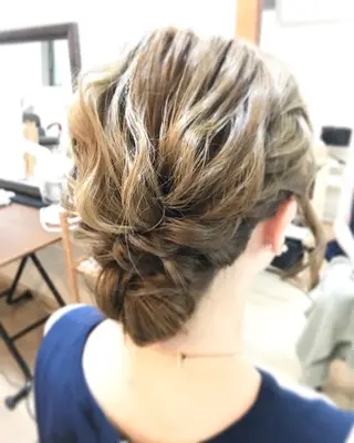 セミロング ヘアアレンジ 早朝✨ヘアセット 着付け/清水玲歌のヘアスタイル