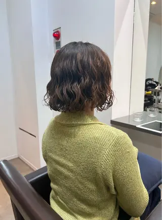 ミディアム 🌿朝5分でお洒落 パーマスタイル🌿のヘアスタイル