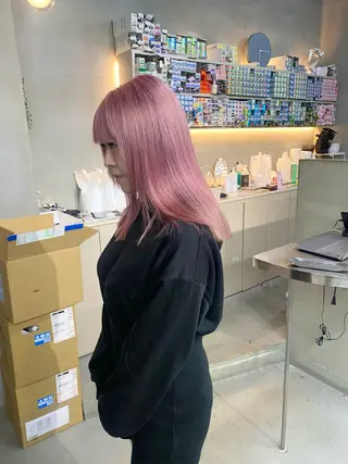 ミディアム カラー 前橋 姫奈のヘアスタイル