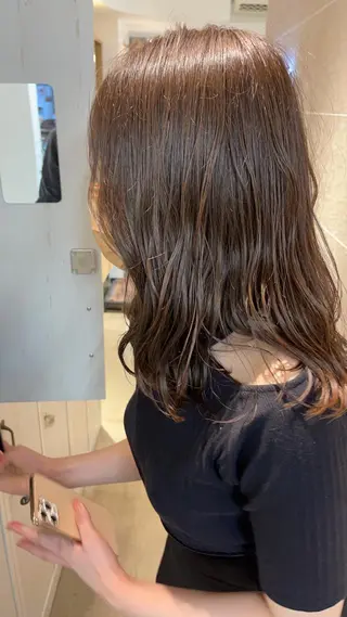 ミディアム カラー ヘアアレンジ 美容室sand 横浜のヘアスタイル