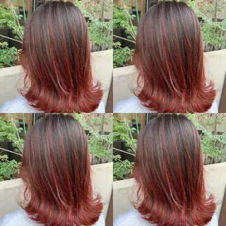 セミロング カラー 似合わせ/ブリーチ カラー.岡田友仁のヘアスタイル