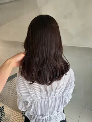 セミロング カラー 透明感カラー🫧 nanohaのヘアスタイル