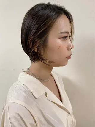 ショート カラー 神戸ボブ✂️ ioe三宮/田 伸佳のヘアスタイル