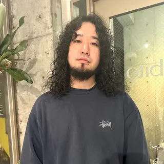 ロング パーマ メンズ 🌈圧倒的デザイン パーマ　関和希のヘアスタイル