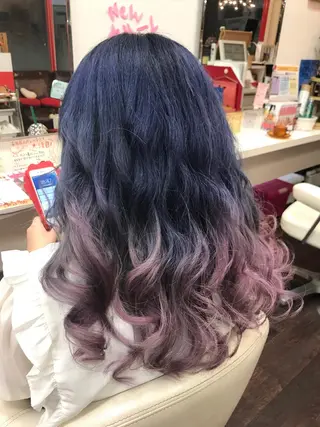 ロング カラー 岩谷/ブリーチ 🪽透明感カラーのヘアスタイル