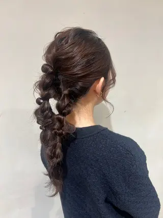 ロング ヘアアレンジ 透明感/艶髪/ アレンジ/牧野 佑菜のヘアスタイル