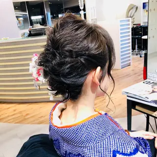 ミディアム ヘアアレンジ 金子 富士のヘアスタイル