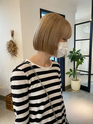ショート 透け感たっぷり柔らか 梨花子🌼のヘアスタイル