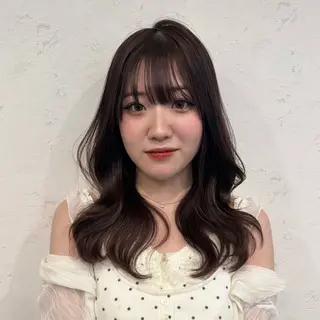 ロング カラー なつき/ 艶カラー/縮毛矯正のヘアスタイル