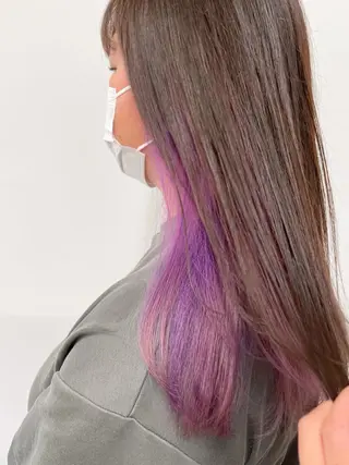ロング カラー ヘアアレンジ cherir髪質改善 パーソナルカラー診断のヘアスタイル