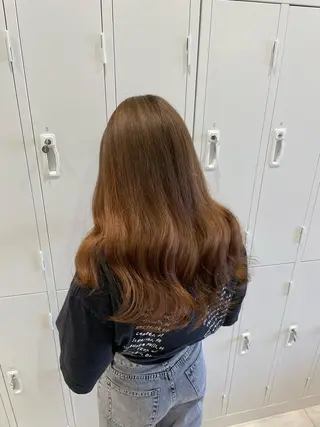ロング カラー 韓国風ハッシュカット 似合わせレイヤー池袋のヘアスタイル