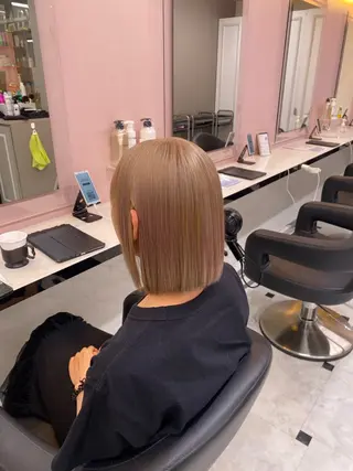 ロング カラー 透明感ベージュカラー 🪞上野🪞AIのヘアスタイル