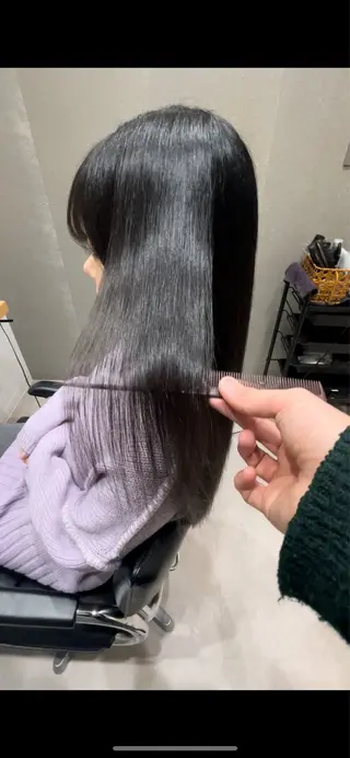 セミロング 髪質改善ヘアケア 艶髪特化/上田のヘアスタイル