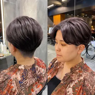 ショート カラー 透明感カラー🌿 グレージュ🐺陽介のヘアスタイル