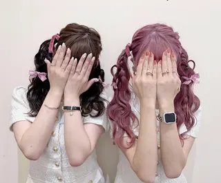 セミロング ヘアアレンジ ヘアメイク new meのヘアスタイル