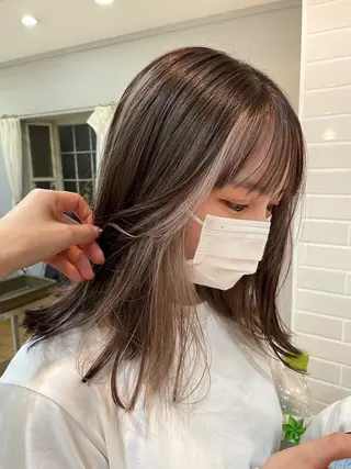 カラー 暖色カラー/レイヤー 唯菜 ﾕｲﾅのヘアスタイル