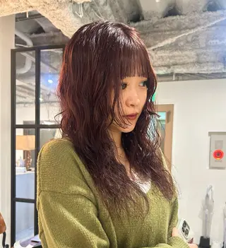 ロング カラー パーマ 🎀suzuna 透明感colorのヘアスタイル