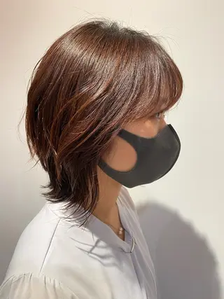 ミディアム わかばやし ゆうこのヘアスタイル