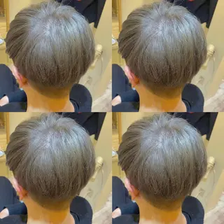 ショート カラー メンズ 金島 青のヘアスタイル