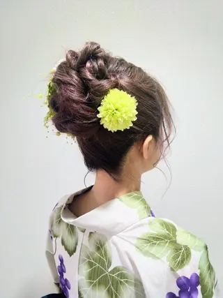 ロング ヘアアレンジ Hair&Make  Delight*のヘアスタイル