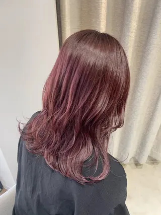 ミディアム カラー ayano / 透明感・くすみカラーのヘアスタイル