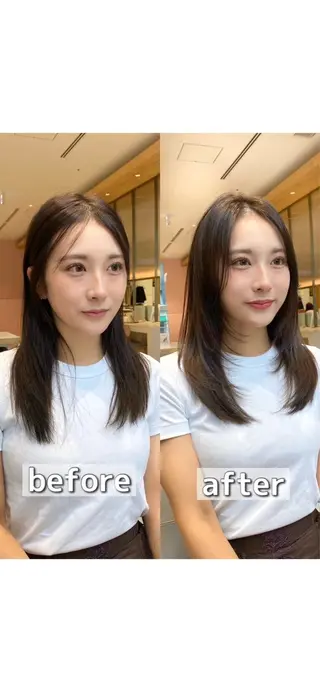 ロング カラー パーマ ヘアアレンジ 小野寺瑞希 /最小顔カットのヘアスタイル