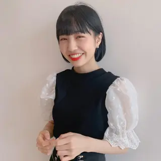 ミディアム カラー 鈴木 まりやのヘアスタイル