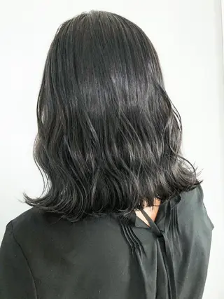 ミディアム カラー パーマ ヘアアレンジ ITbyALBUM 藤沢店のヘアスタイル