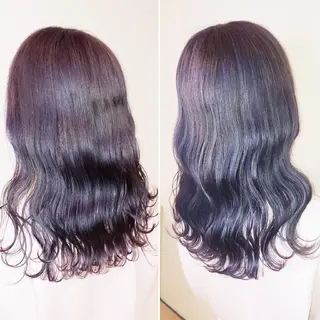 セミロング カラー ヘアアレンジ 【髪質改善美容師】t occa茨木篠原健太のヘアスタイル