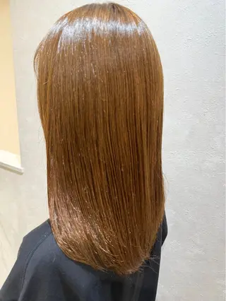 ミディアム カラー 髪質改善縮毛矯正 💎TOMOのヘアスタイル