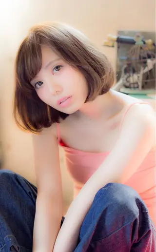 ショート カラー パーマ 髪質改善、縮毛矯正 店長浅野太郎のヘアスタイル