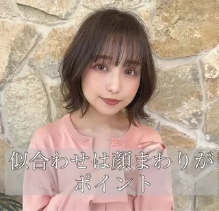 ミディアム 西村 涼のヘアスタイル