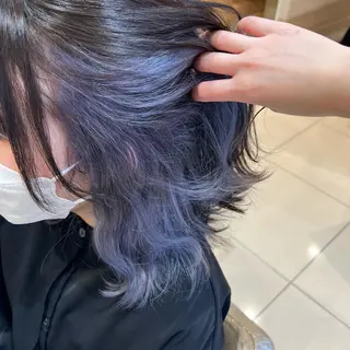 ミディアム カラー 韓国風🌷✨ 守屋紗希のヘアスタイル