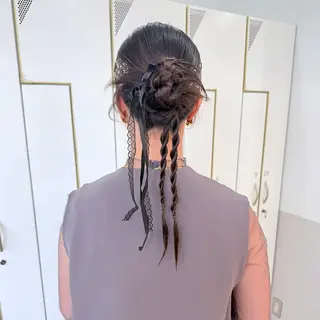 ヘアアレンジ マミ☁️ヘアセット /お呼ばれヘア/銀座のヘアスタイル