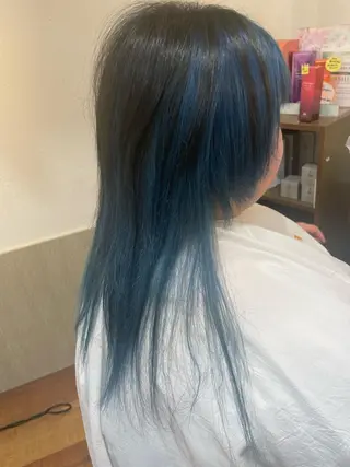 セミロング カラー 浅香山✨美髪✨ やまもとあきこのヘアスタイル