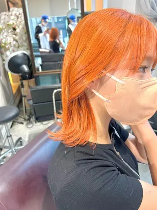 ミディアム カラー ヘアアレンジ 🌈インナーカラー ‘ショウマ’🌈のヘアスタイル