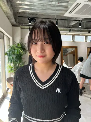 ショート 艶ボブ🤎ボブパーマ 透明感カラー\メンズのヘアスタイル