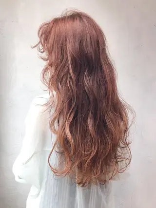 ロング カラー パーマ ヘアアレンジ ITbyALBUM 中野店のヘアスタイル