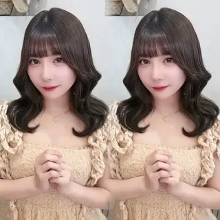 セミロング カラー Rio🎀ブリーチ なし透明感♡のヘアスタイル