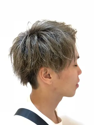 ショート カラー パーマ メンズ メンズカット 三村洸斗のヘアスタイル