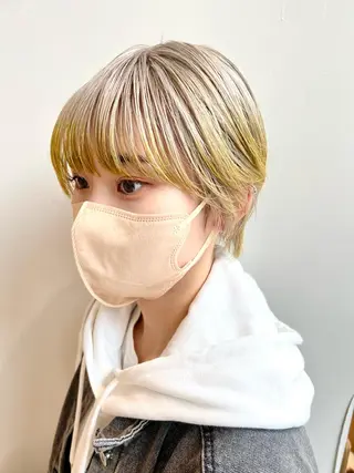 ショート カラー レイヤー専門家 ダブルカラー修のヘアスタイル