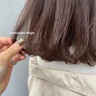 セミロング カラー レイヤーカット 韓国ヘアayameのヘアスタイル