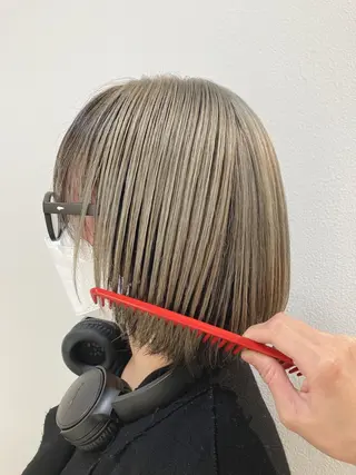 ショート カラー スキバサミを使わない カット🌼唯🌼のヘアスタイル