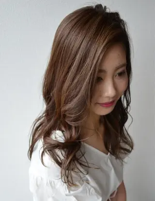 ロング カラー パーマ ミューズ 二条店所属・Stylist アリアのヘアスタイル