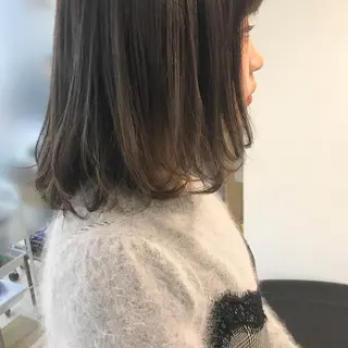 カラー クニモトハルナ ボブ/柔らかカラーのヘアスタイル