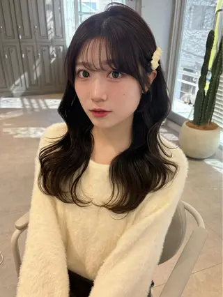 ロング カラー 透明感カラー 💞みどりのヘアスタイル