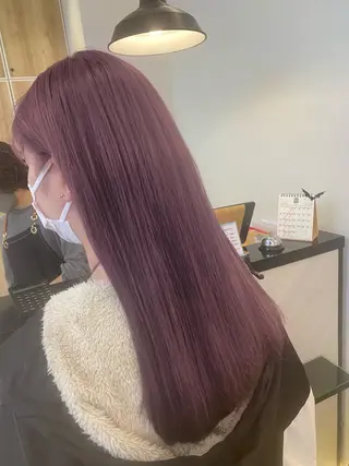 ロング カラー コテ巻き風パーマ✨ かつみのヘアスタイル